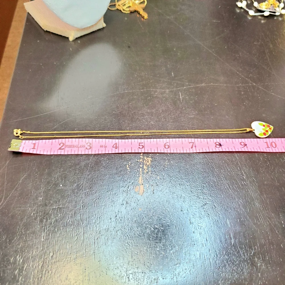 Flower heart necklace - Picture 4 of 4